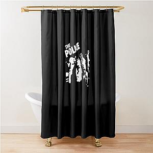 the police Graphic Shower Curtain