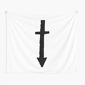 Who Loves Movie The Pretty Design Reckless Black Cross Photographic Tapestry