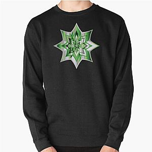 Aromantic Sweatshirts - Aro Pride Glossy Floral Star Shape Pullover Sweatshirt | The Pride Merch WP0503