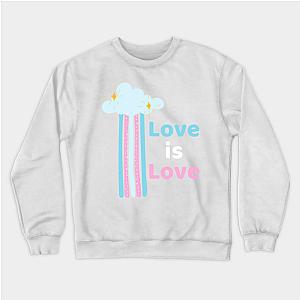 Trans Flag Sweatshirts - Love is Love Trans Pride Flag Sweatshirt | The Pride Merch WP0503