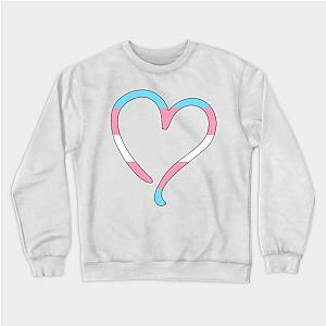 Trans Flag Sweatshirts - Transgender Flag Heart Sweatshirt | The Pride Merch WP0503