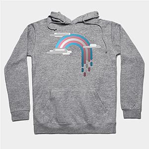 Trans Flag Hoodies - Minimalist Transgender Drip Rainbow Hoodie TP1208 | The Pride Merch WP0503