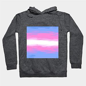 Trans Flag Hoodies - Painted Transgender Pride Flag Hoodie TP1208 | The Pride Merch WP0503