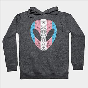 Trans Flag Hoodies - Trans Alien with Transgender Pride Flag Hoodie TP1208 | The Pride Merch WP0503