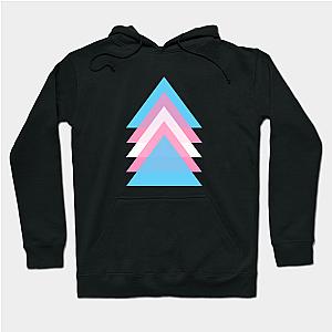 Trans Flag Hoodies - Triangle Abstract Transgender Pride Flag Design Hoodie TP1208 | The Pride Merch WP0503