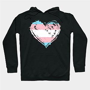 Trans Flag Hoodies - Transgender Pride Heart Flag Trans Awareness Rights Hoodie TP1208 | The Pride Merch WP0503