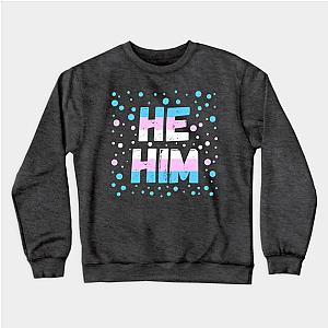 Trans Flag Sweatshirts - He Him - Transgender Pride Flag Design Sweatshirt | The Pride Merch WP0503