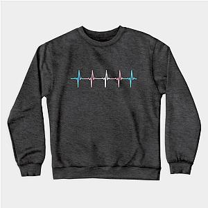 Trans Flag Sweatshirts - Transgender Pride Heartbeat Pulse Sweatshirt | The Pride Merch WP0503