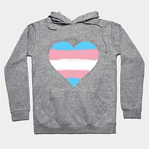 Trans Flag Hoodies - Transgender Flag Heart Hoodie TP1208 | The Pride Merch WP0503