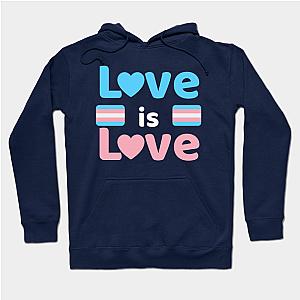 Trans Flag Hoodies - Love is Love Trans Pride Flag Hoodie TP1208 | The Pride Merch WP0503