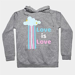 Trans Flag Hoodies - Love is Love Trans Pride Flag Hoodie TP1208 | The Pride Merch WP0503