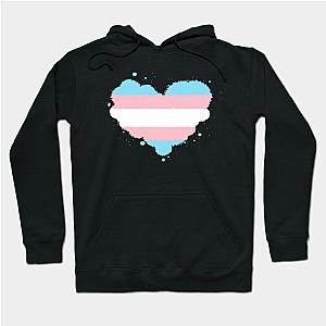 Trans Flag Hoodies - Transgender Pride Heart Flag Awareness Hoodie TP1208 | The Pride Merch WP0503