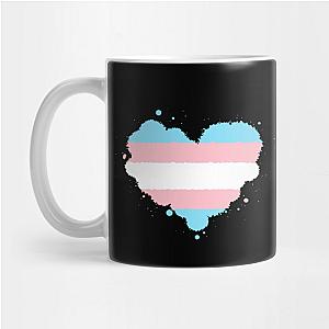 Trans Flag Mugs - Transgender Pride Heart Flag Awareness  Mug TP1208 | The Pride Merch WP0503