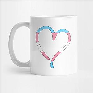 Trans Flag Mugs - Transgender Flag Heart  Mug TP1208 | The Pride Merch WP0503