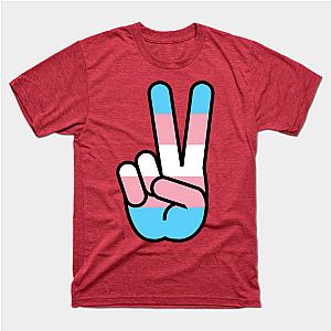 Trans Flag T-Shirts - Transgender Peace Sign T-shirt | The Pride Merch WP0503