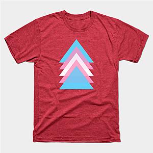 Trans Flag T-Shirts - Triangle Abstract Transgender Pride Flag Design T-shirt | The Pride Merch WP0503