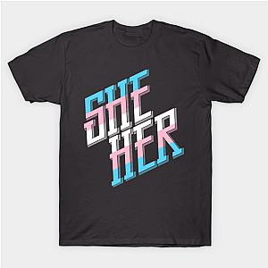 Trans Flag T-Shirts - She/Her Trans Pride T-shirt | The Pride Merch WP0503