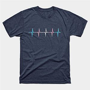 Trans Flag T-Shirts - Transgender Pride Heartbeat Pulse T-shirt | The Pride Merch WP0503