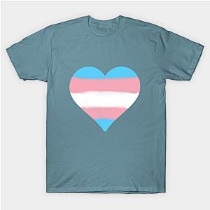 Trans Flag T-Shirts - Transgender Flag Heart T-shirt | The Pride Merch WP0503