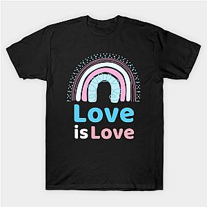 Trans Flag T-Shirts - Love is Love Trans Pride Flag T-shirt | The Pride Merch WP0503