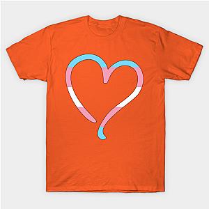 Trans Flag T-Shirts - Transgender Flag Heart T-shirt | The Pride Merch WP0503