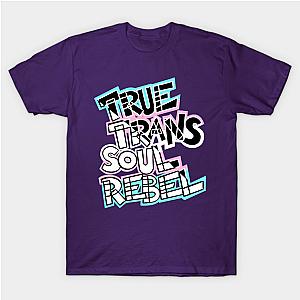 Trans Flag T-Shirts - True Trans Soul Rebel - diagnonal T-shirt | The Pride Merch WP0503