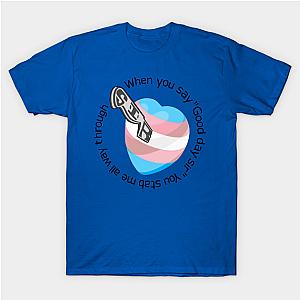 Trans Flag T-Shirts - Transgender heart T-shirt | The Pride Merch WP0503