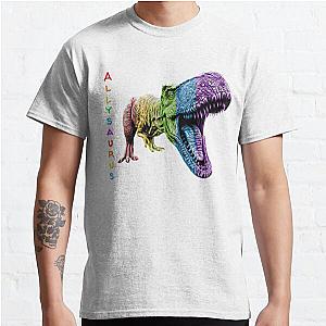 Ally Saurus Shirt LGBT Pride Gay Lgbt Dinosaur Cat Pride Lgbt Ally Lesbian Dinosaur mom Classic T-Shirt Flagship | The Pride Merch WP0503