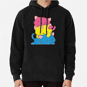 Pansexual Kawaii Cat Anime Art Cute Pan Pride Pullover Hoodie Flagship | The Pride Merch WP0503