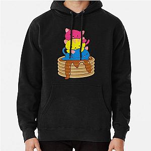 Pansexual Pride Flag Kawaii Cats on Pancakes Pullover Hoodie Flagship | The Pride Merch WP0503