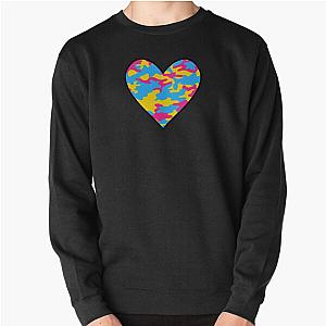 Pan Pride Camo Pattern Pansexual Heart Pullover Sweatshirt Flagship | The Pride Merch WP0503