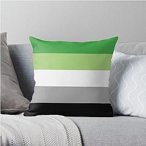 Aromantic Pride Flag Throw Pillow Flagship | The Pride Merch WP0503