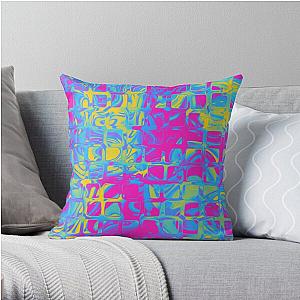 Pansexual Pride Abstract Swirled Rounded Grid Throw Pillow Flagship | The Pride Merch WP0503