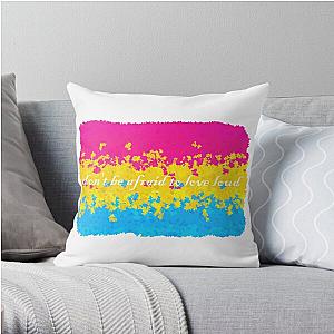 "Love Loud" - Pansexual Pride Flag Throw Pillow Flagship | The Pride Merch WP0503