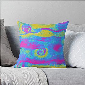 Pansexual Pride Rough Cloudy Painted Spirals Throw Pillow Flagship | The Pride Merch WP0503