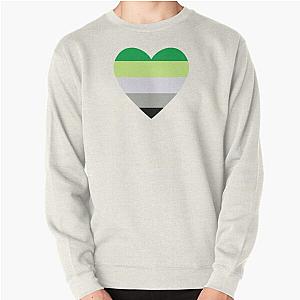 Aromantic Sweatshirts - Aromantic Heart Flag Pullover Sweatshirt | The Pride Merch WP0503