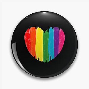 Rainbow heart Lgbt button badge Pin Flagship | The Pride Merch WP0503