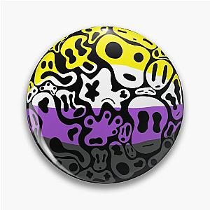 Nonbinary Pride - Ghost Bubble Pin Flagship | The Pride Merch WP0503