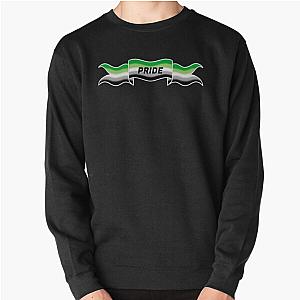 Aromantic Sweatshirts - Aromantic pride banner Pullover Sweatshirt | The Pride Merch WP0503