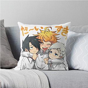 The Promised Neverland Pillows - Cute Ray Emma and Norman  Throw Pillow RB0309