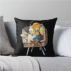 The Promised Neverland Pillows - Emma,Norman &amp; Ray Throw Pillow RB0309