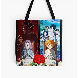 The Promised Neverland Bags - 4K The Promised Neverland 2nd Season All Over Print Tote Bag RB0309