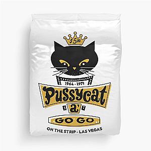 Pussycat A Go Go Sign - Camiseta vintage de Las Vegas Duvet Cover