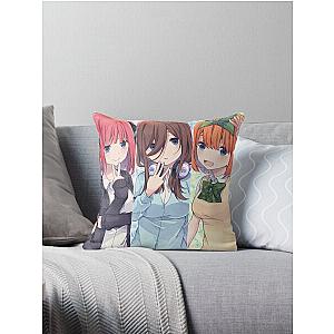 The Quintessential Quintuplets - Vertical Group Throw Pillow