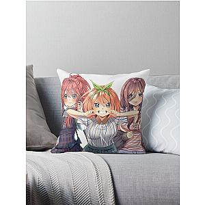 The Quintessential Quintuplets - Lineart Throw Pillow