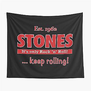 Est 1962 Stones It's Only Rock And Roll Keep Rolling Outline Tapestry