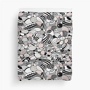 Rolling stones on the beach duvet cover