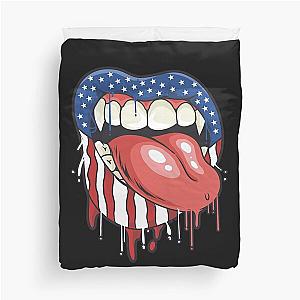 American Flag Vampire Duvet Cover