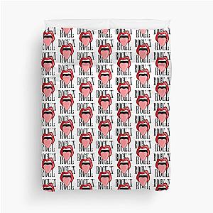 Rock and roll red lip duvet cover