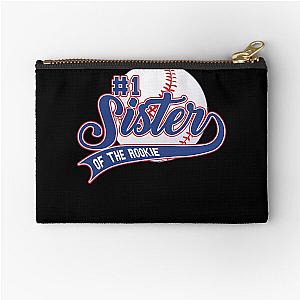 Sister of the Rookie 1st Birthday Baseball Family Zipper Pouch